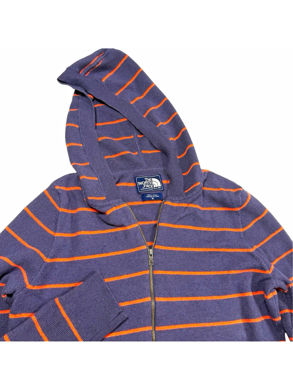 The North Face Women’s Knit Full Zip Hooded Sweater Striped, M